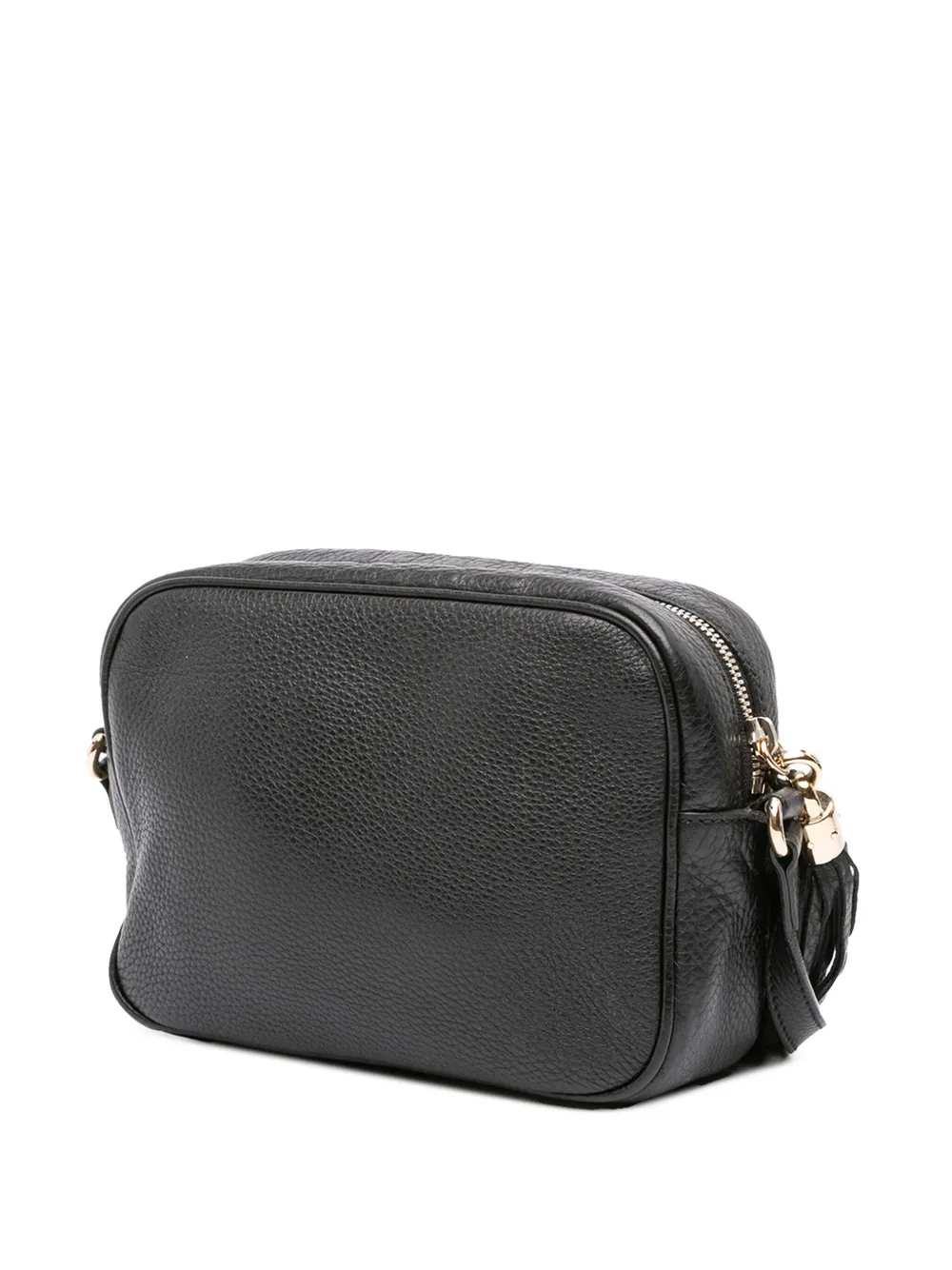 Pre-owned Gucci 2016-2025 Leather Soho Disco Crossbody Bag In Black