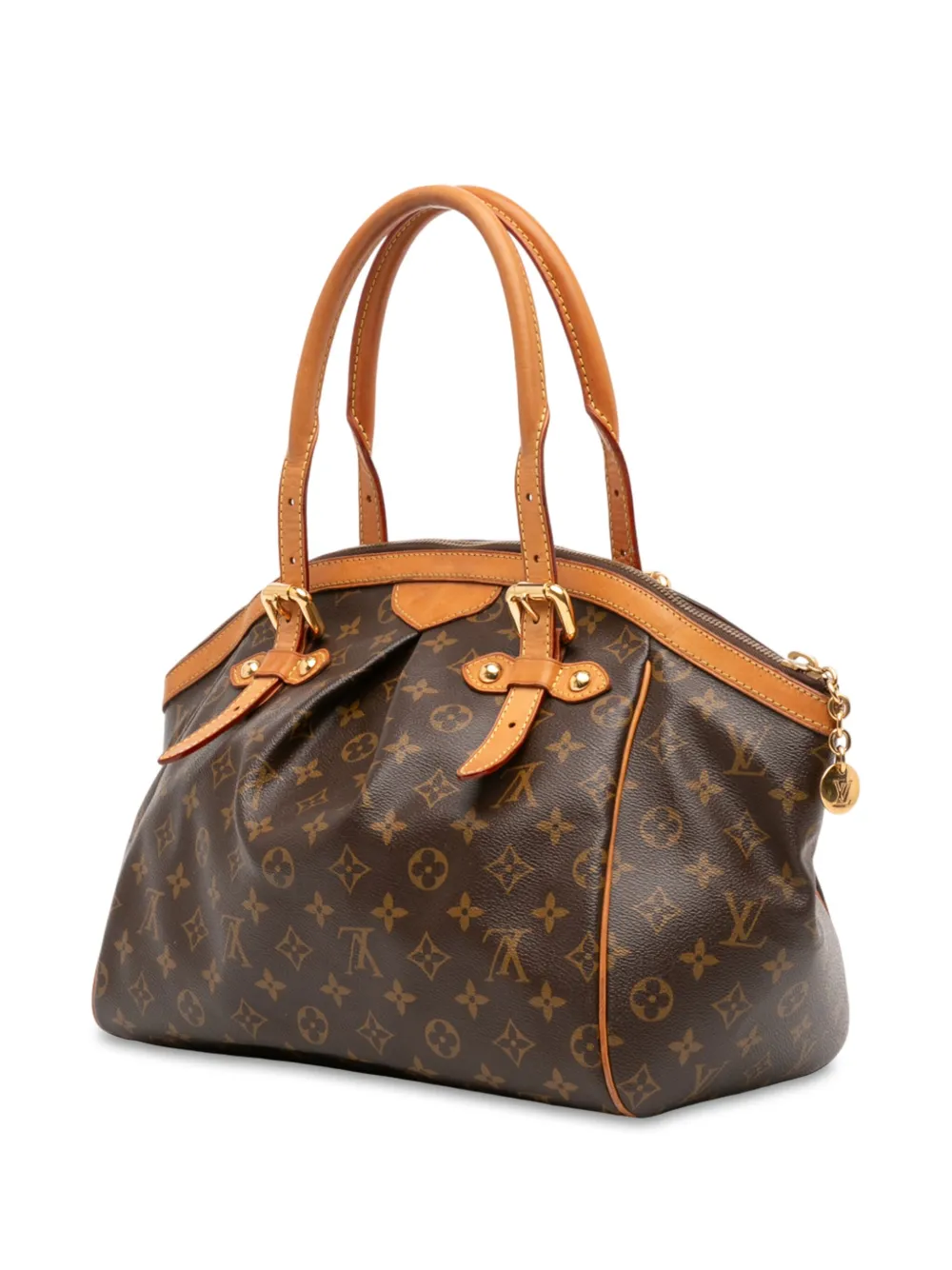 Pre-owned Louis Vuitton 2011 Monogram Tivoli Gm Shoulder Bag In Brown