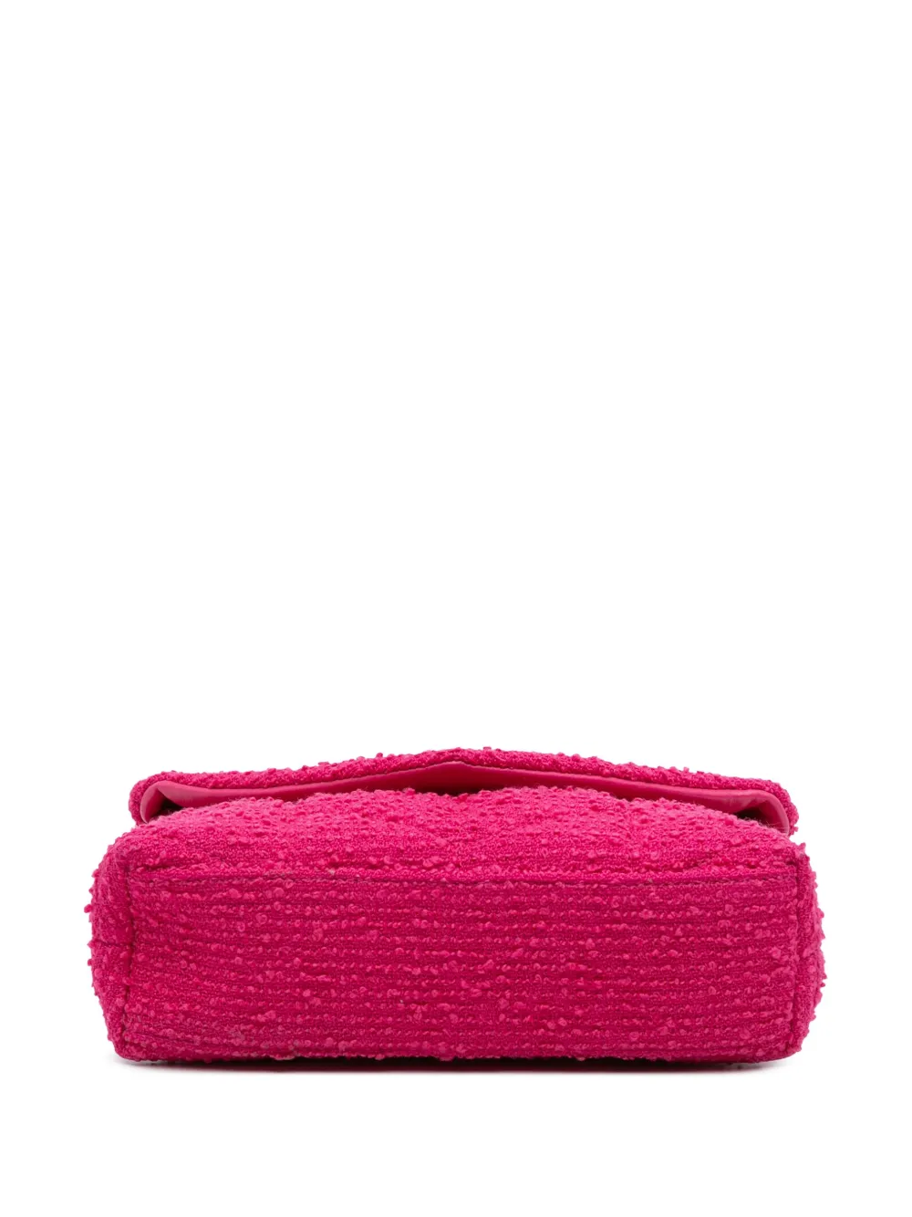 Pre-owned Saint Laurent 2021 Toy Boucle Tweed Loulou Puffer Crossbody Bag In Pink