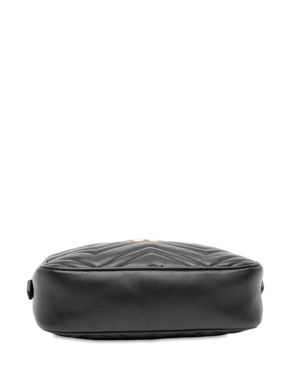 Pre-owned Gucci 2016-2025 Small Gg Marmont Matelasse Leather Crossbody Bag In Black
