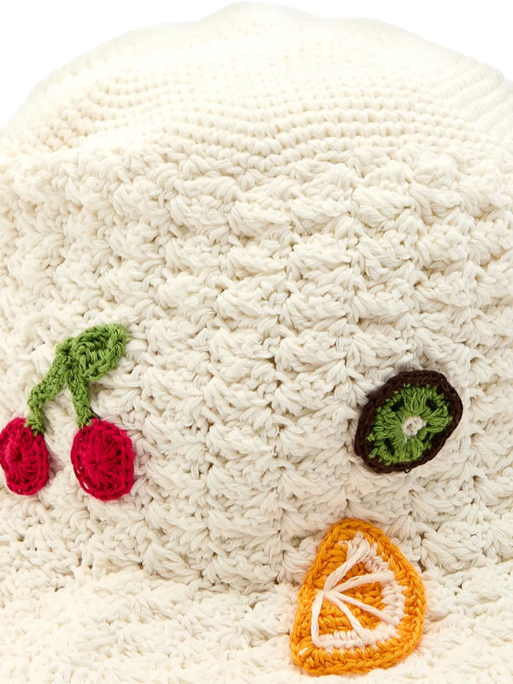 Leslie Amon Vissershoed met fruit-applicatie - Beige