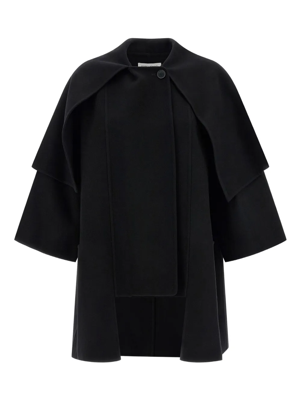 Federica Bonifaci cape-detailed coat - Black
