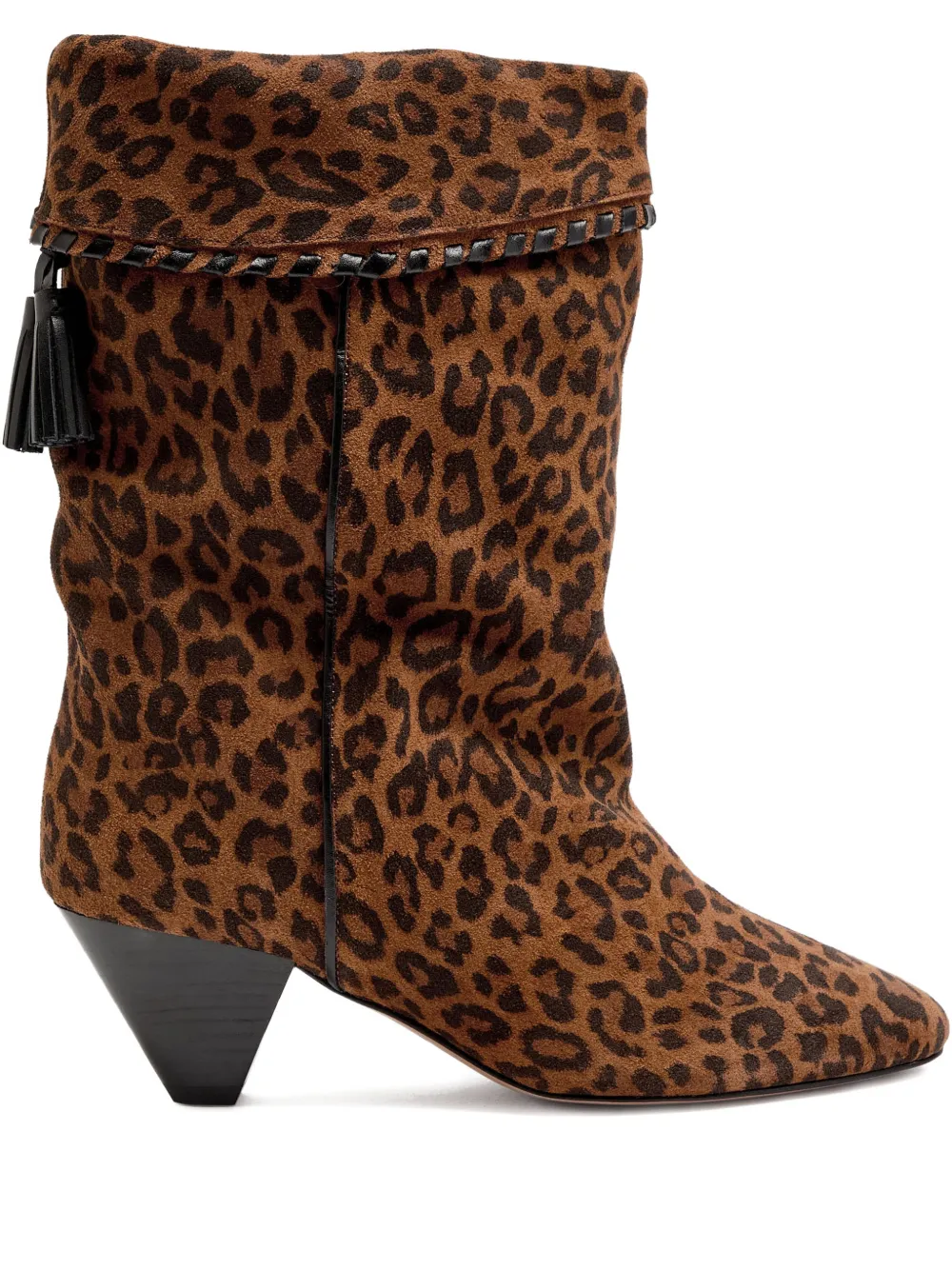 MARANT ÉTOILE Dalby leopard-print tassel boots | Brown | Image 1