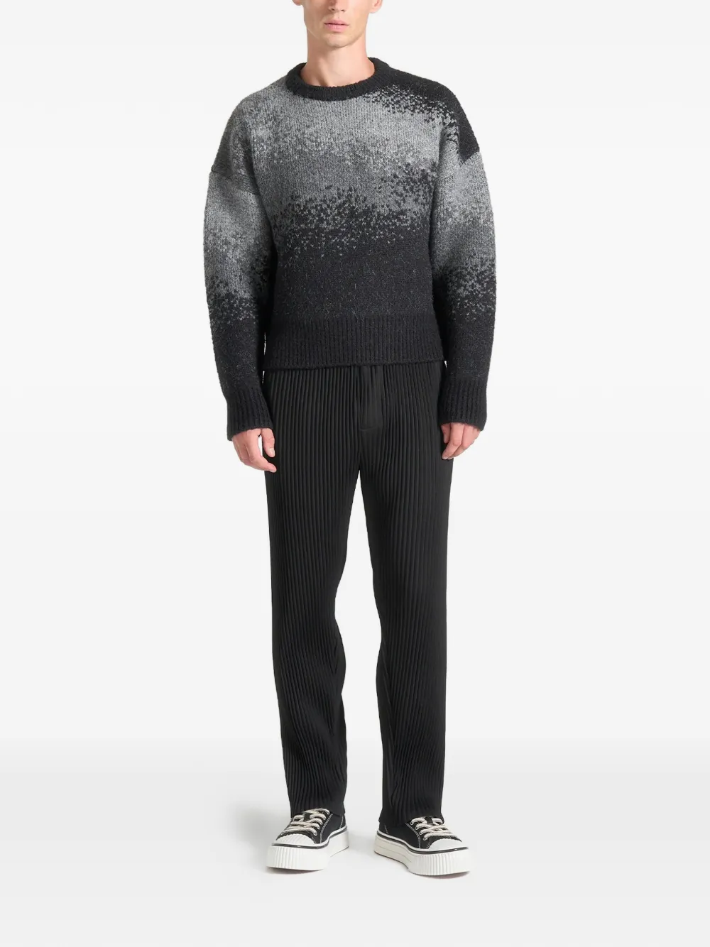 Manière De Voir Yani ombré-effect crew-neck sweater - Grijs