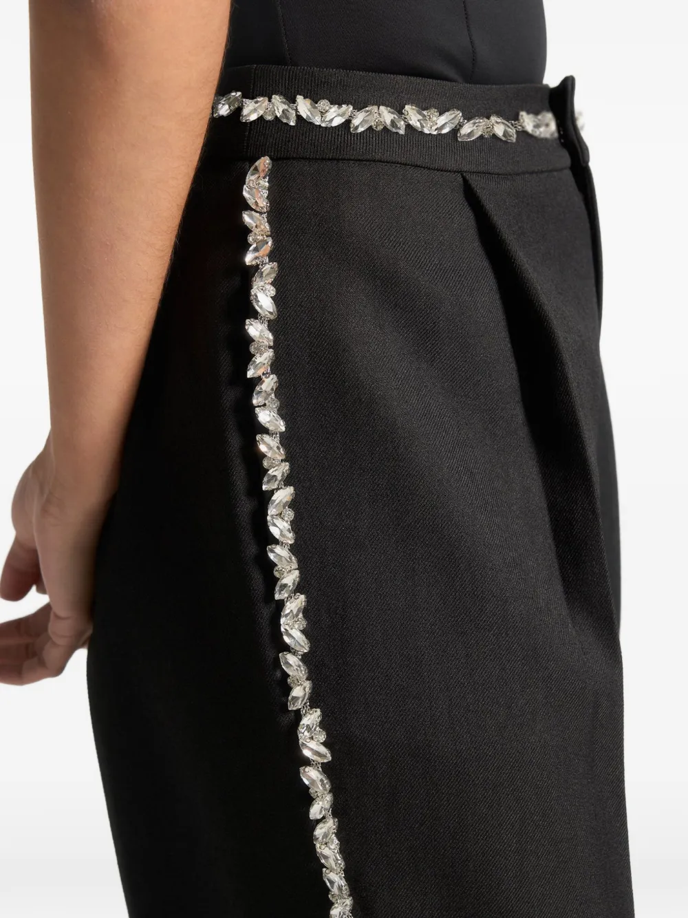 Manière De Voir Patricia Embellished Trousers In Black