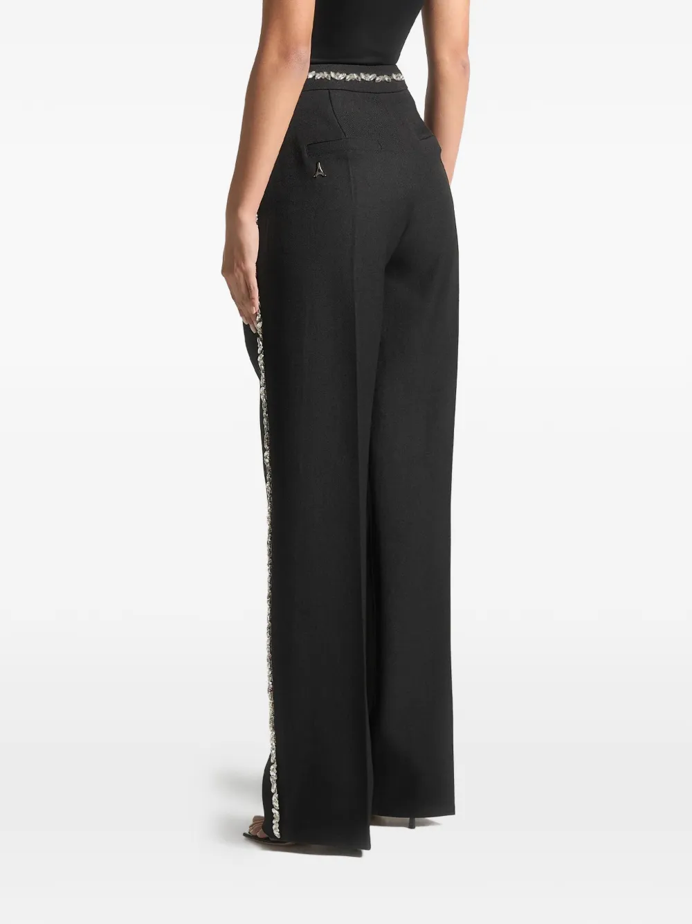 Manière De Voir Patricia Embellished Trousers In Black