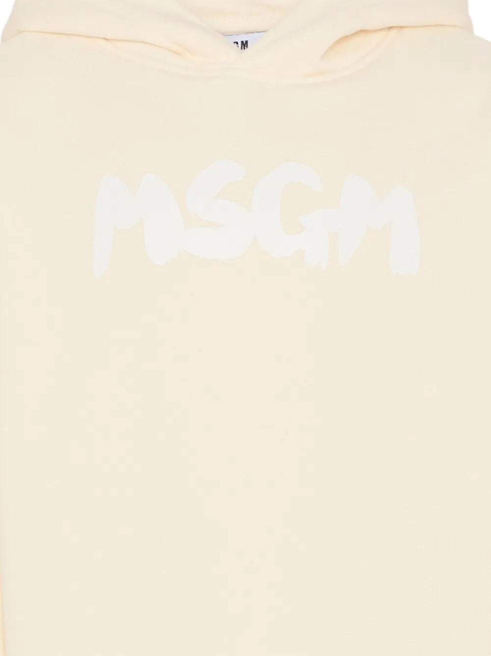 Msgm Logo Hoodie In Neutral