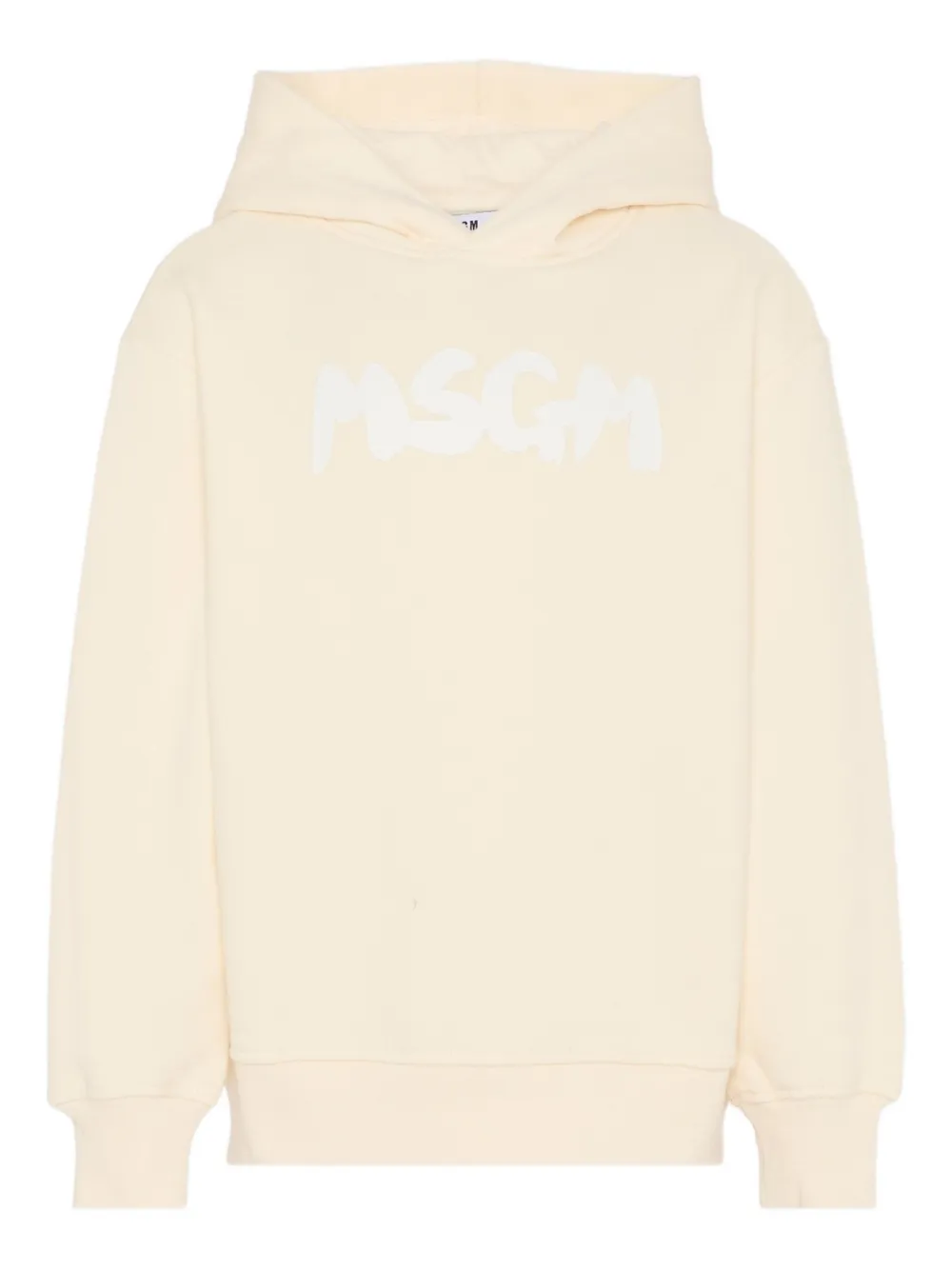Msgm Logo Hoodie In Neutral
