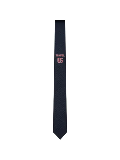 Thom Browne logo提花真丝领带