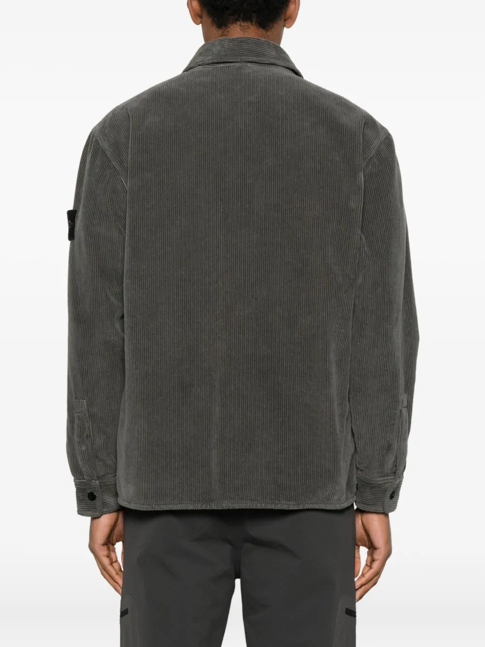 Stone Island Ribfluwelen overhemd Grijs