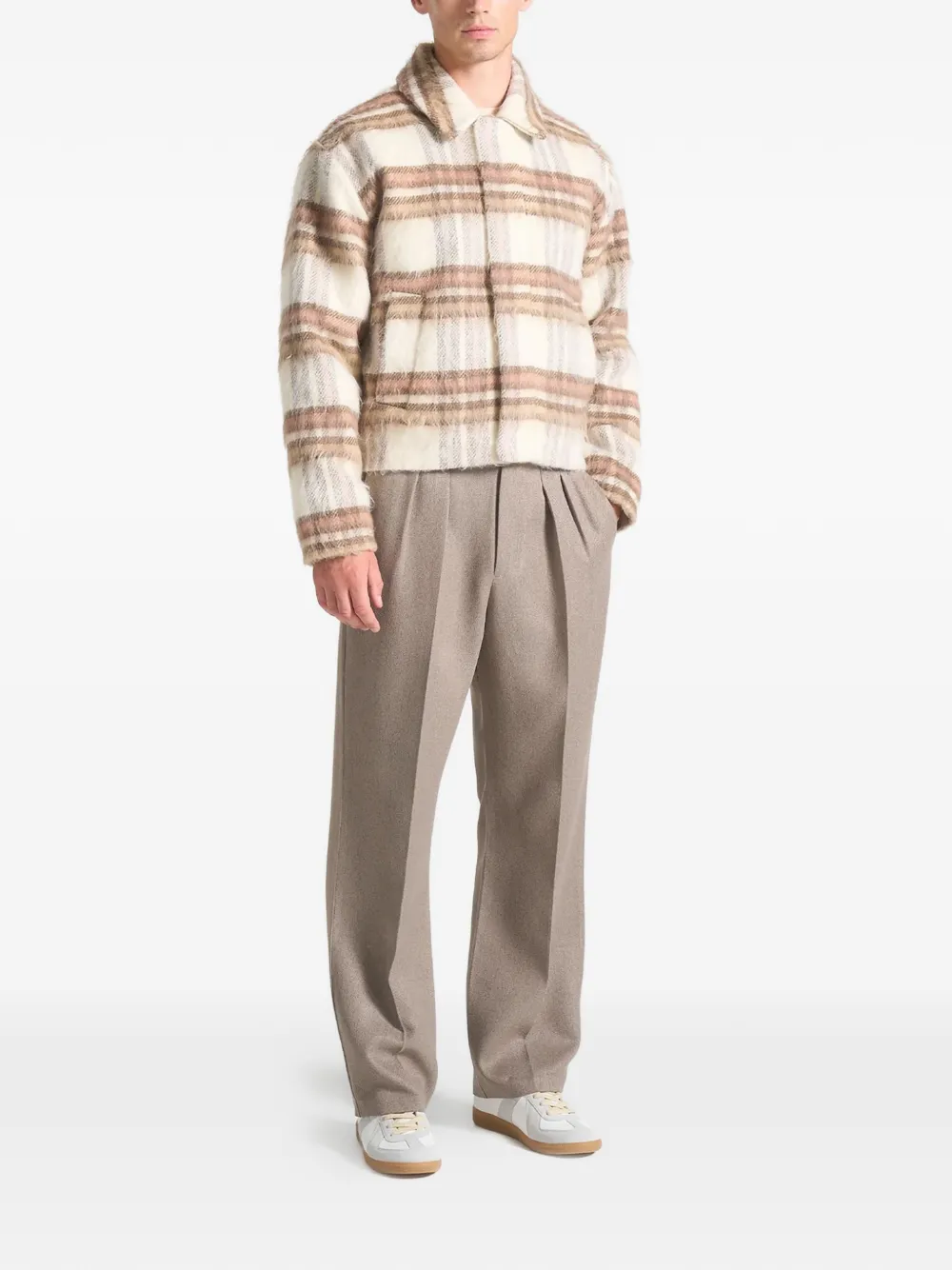 Manière De Voir checked jacket Beige