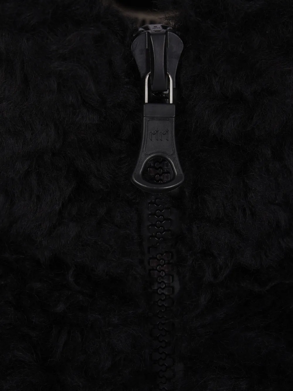 Meta Campania Collective Zip-up Shearling Jacket In Black