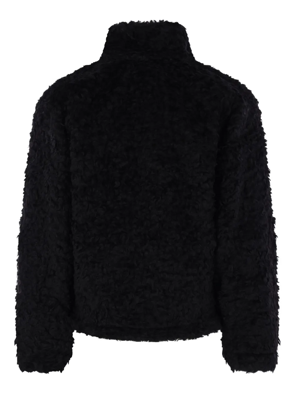 Meta Campania Collective Zip-up Shearling Jacket In Black