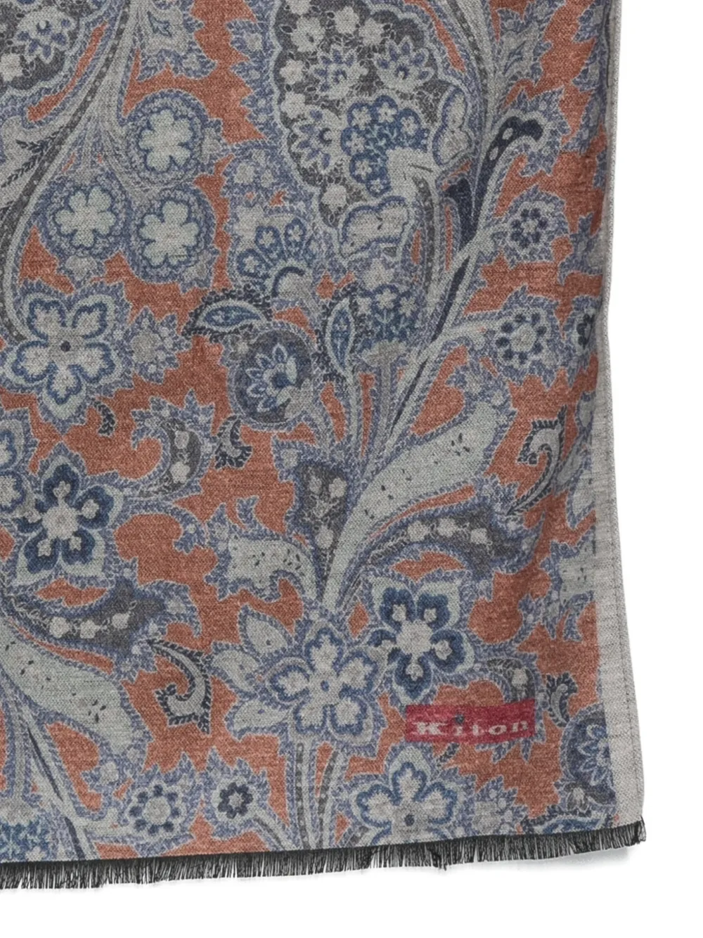 Kiton paisley scarf - Grijs