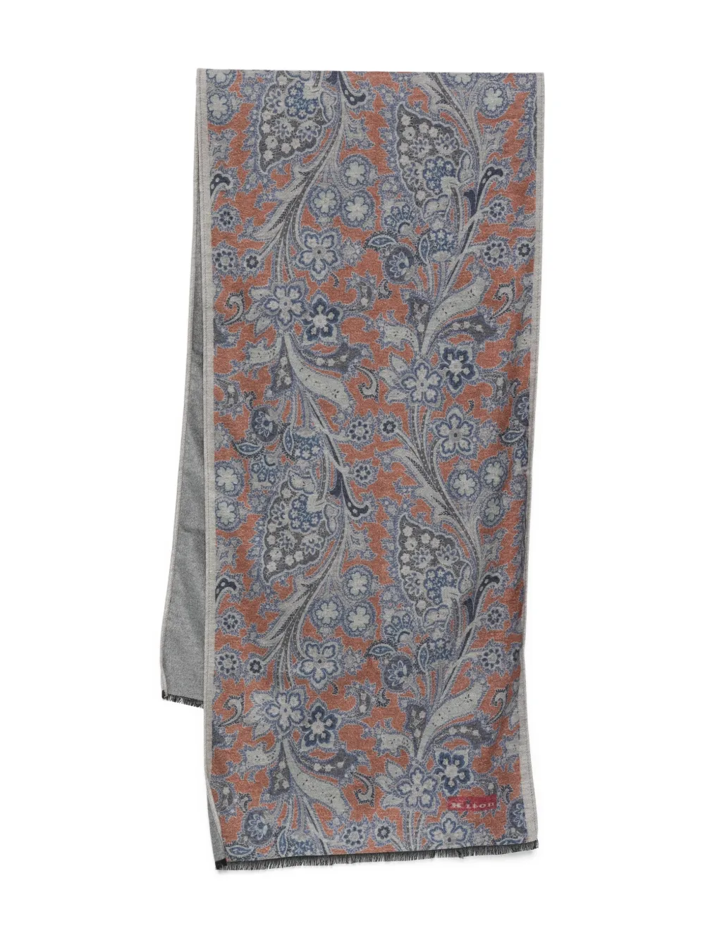 Kiton paisley scarf - Grigio