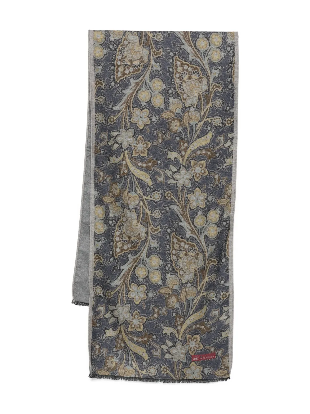 Kiton Foulard a fiori - Blu
