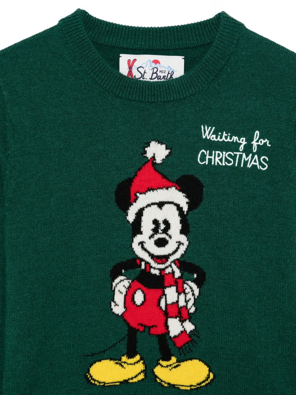MC2 Saint Barth Kids x Disney Douglas trui met ronde hals en borduurwerk Groen
