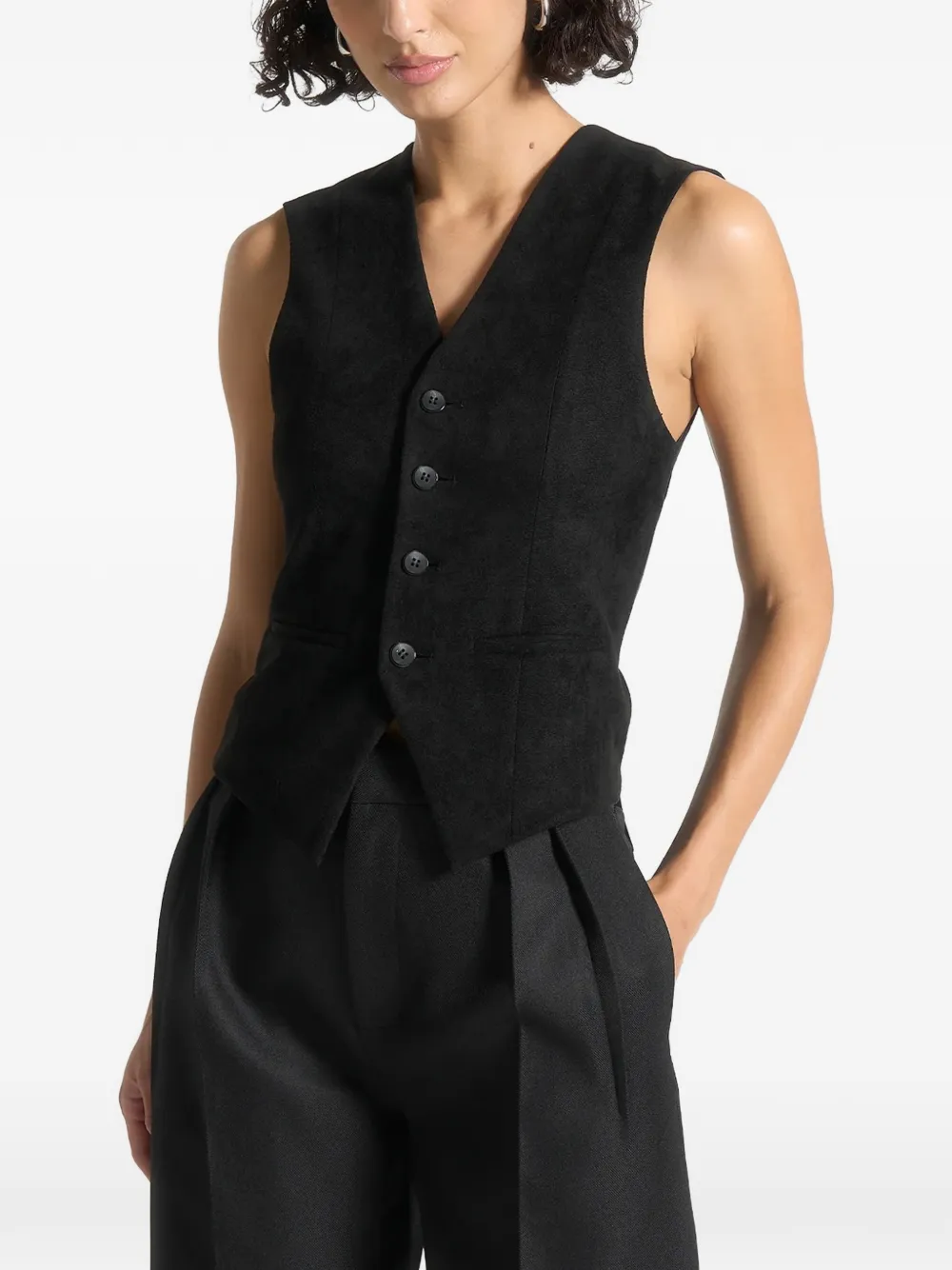 Manière De Voir Christine getailleerd gilet Zwart