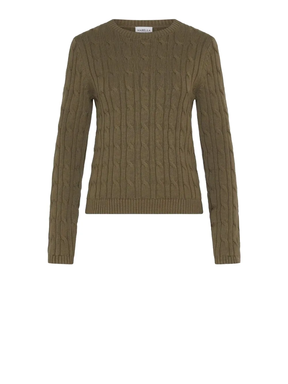 Marella Calibri Cable-knit Sweater In Brown
