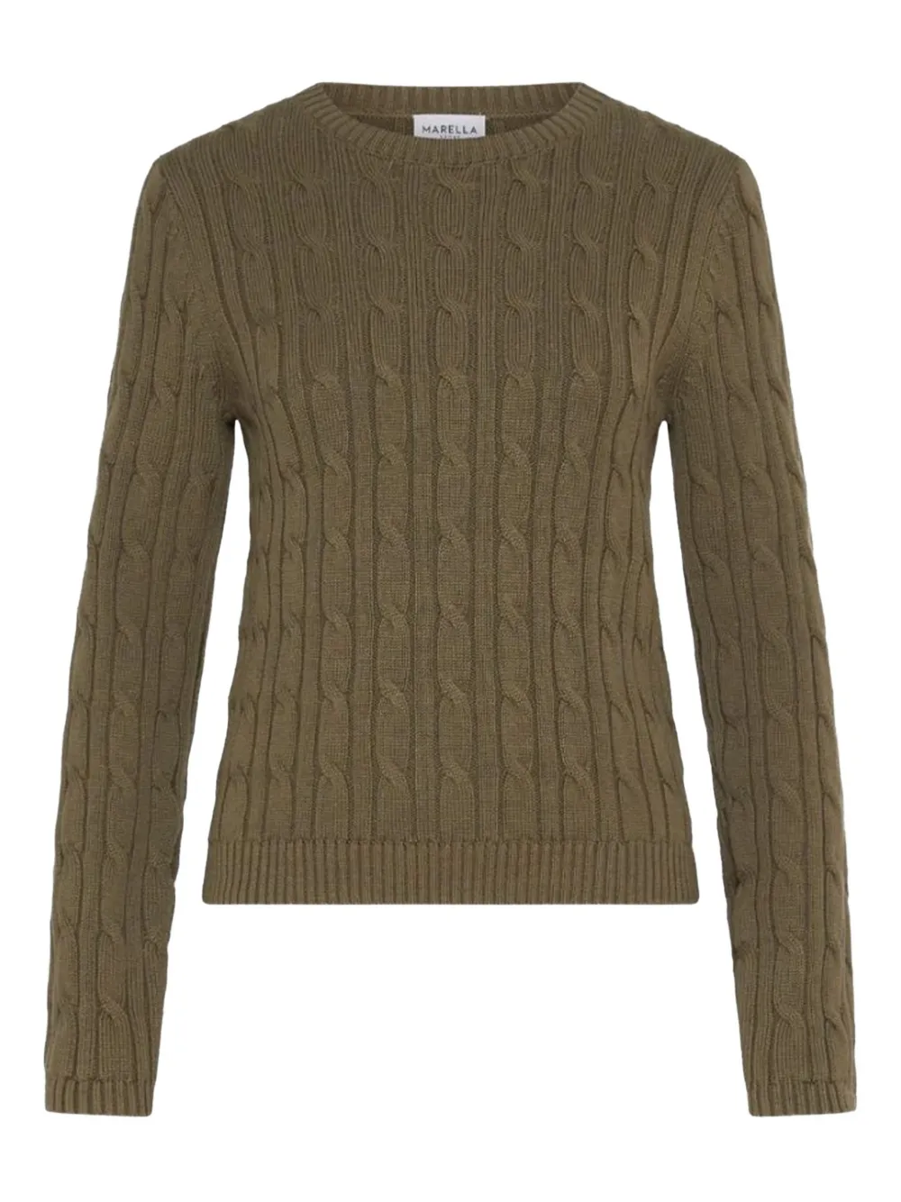 Marella Calibri Cable-knit Sweater In Brown