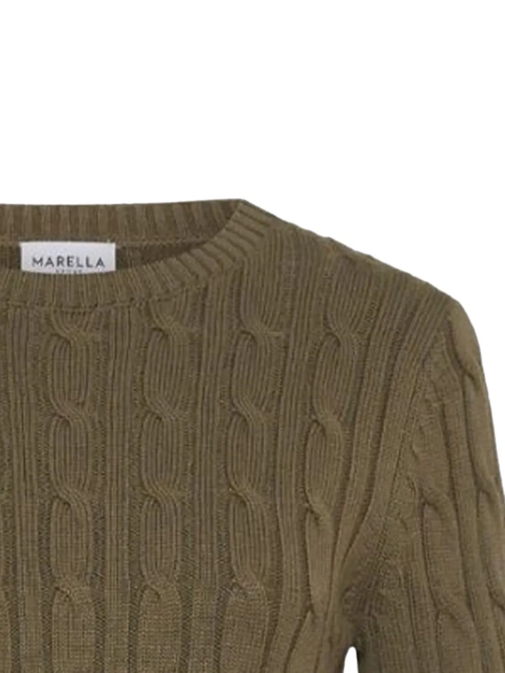 Marella Calibri kabelgebreide trui Groen