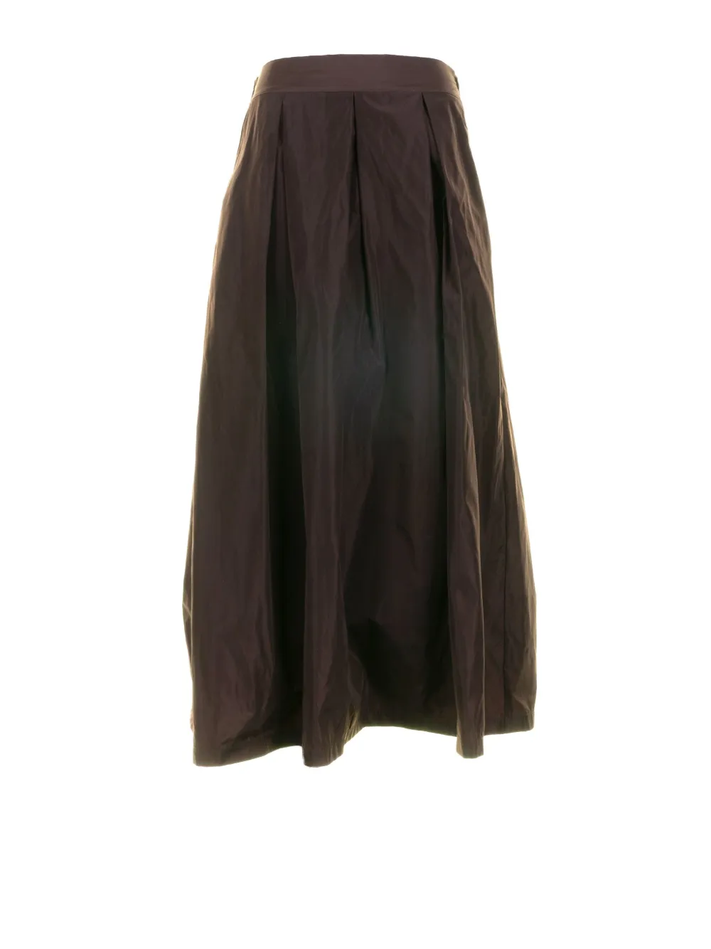Vicario Cinque Pleated Midi Skirt In Brown