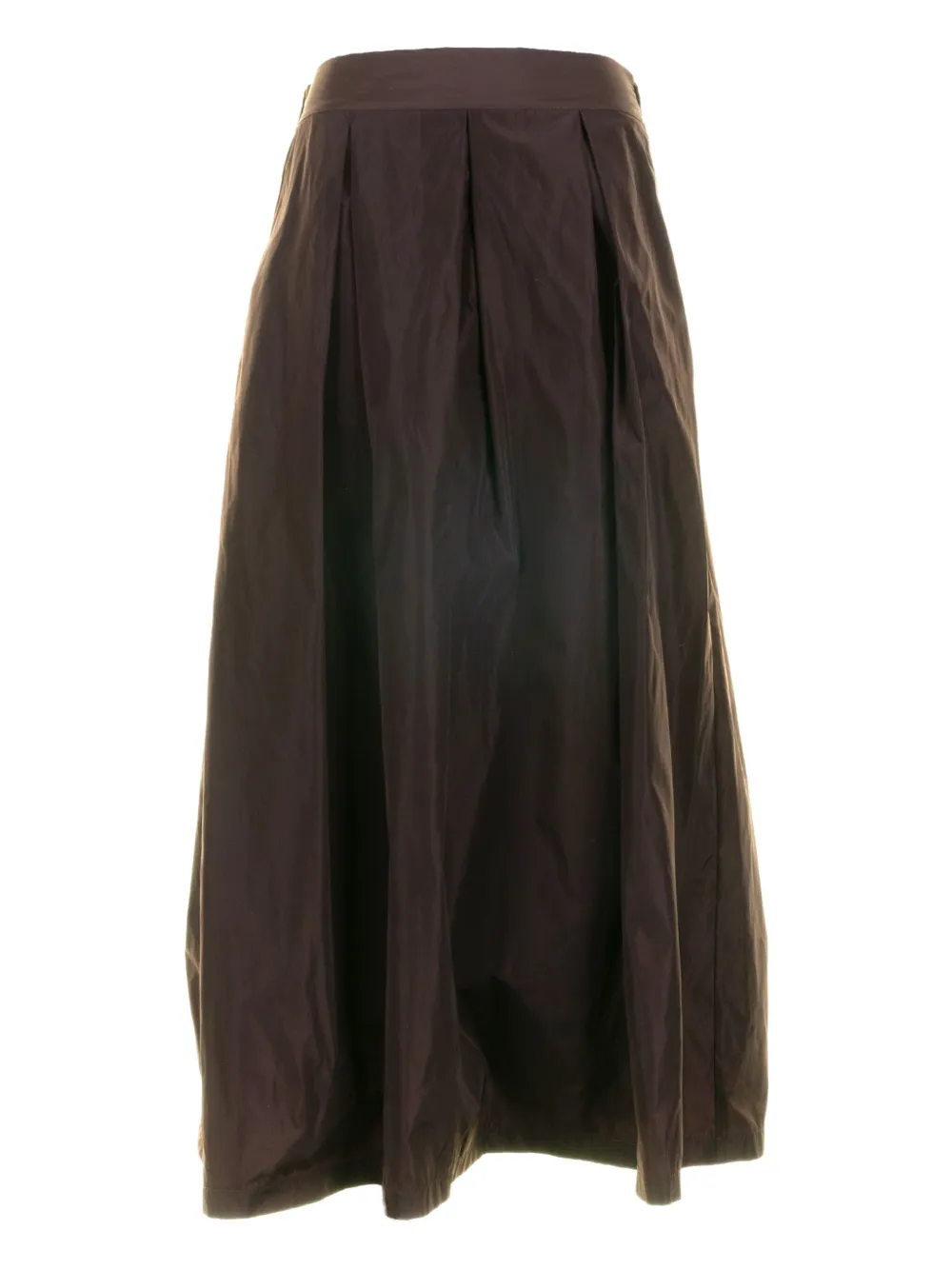 Vicario Cinque Pleated Midi Skirt In Brown