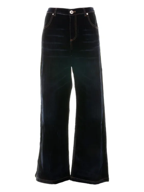 Eleventy topstitch-detail cotton jeans