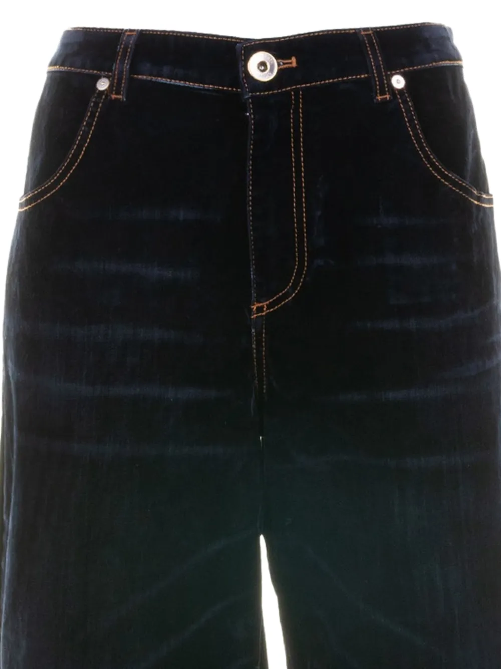 Eleventy topstitch-detail cotton jeans - Blauw