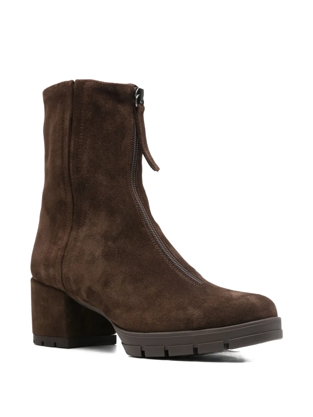 Unisa Leren laarzen met rits Bruin