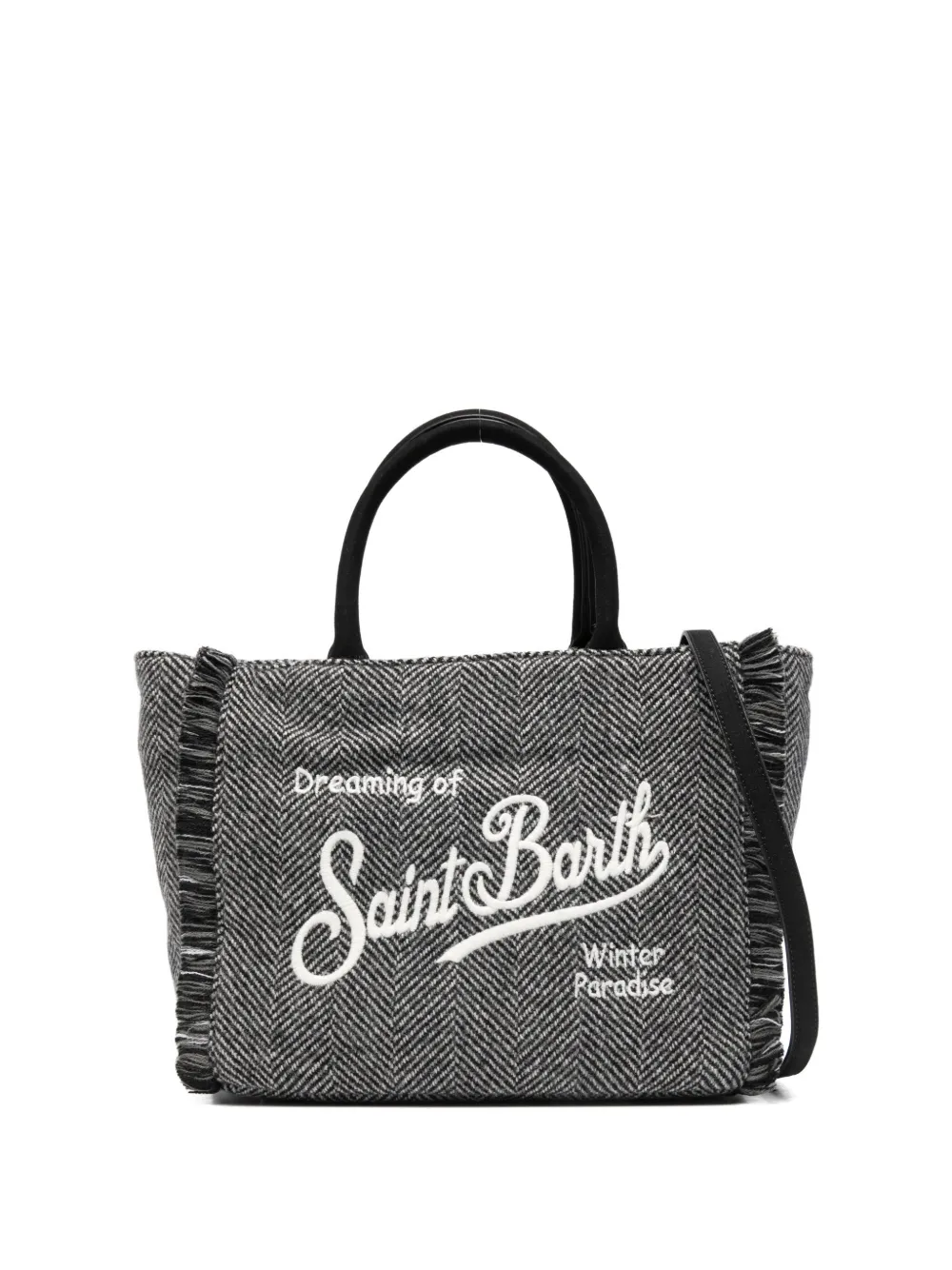 Mc2 Saint Barth Structured Black Bag With Clean Lines And Minimalist Aesthetic In Black