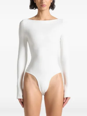 未使用 OFF-WHITE オフホワイト ロング スリーブ ボディスーツ Amazon.co.jp: Linyuex ボディスーツ女性の衣服Oネックロングスリーブ