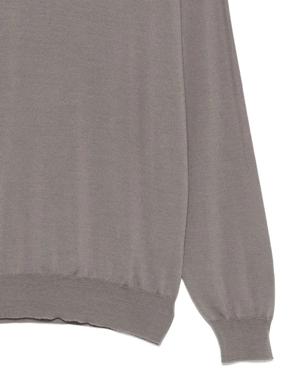 Dell'oglio Poloshirt met hals met rits Grijs