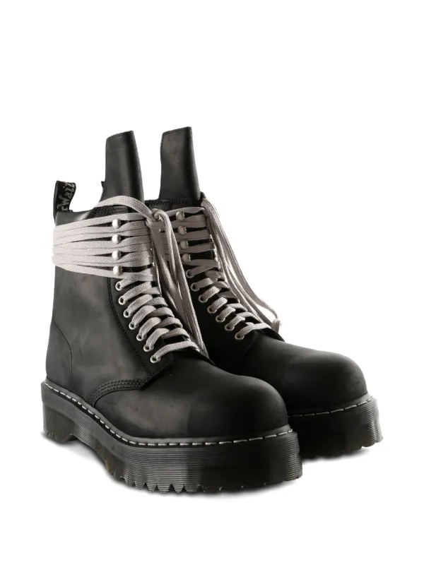 Dr. Martens x Rick Owens Quad Sole Steel Toe Boots | Black | FARFETCH