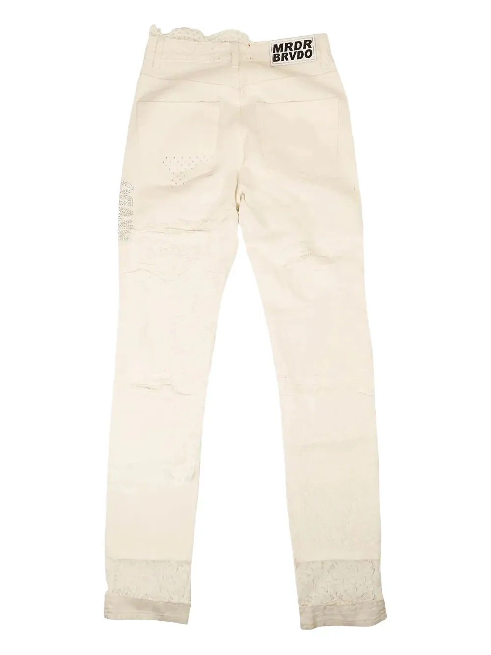 Who Decides War Ripped Five-pocket Jeans In White