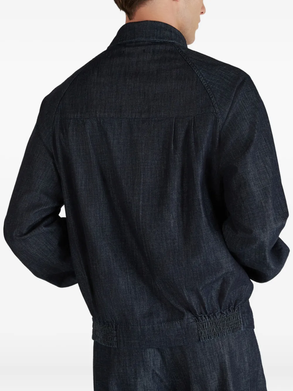 Incotex Denim jack met paspelzak Blauw