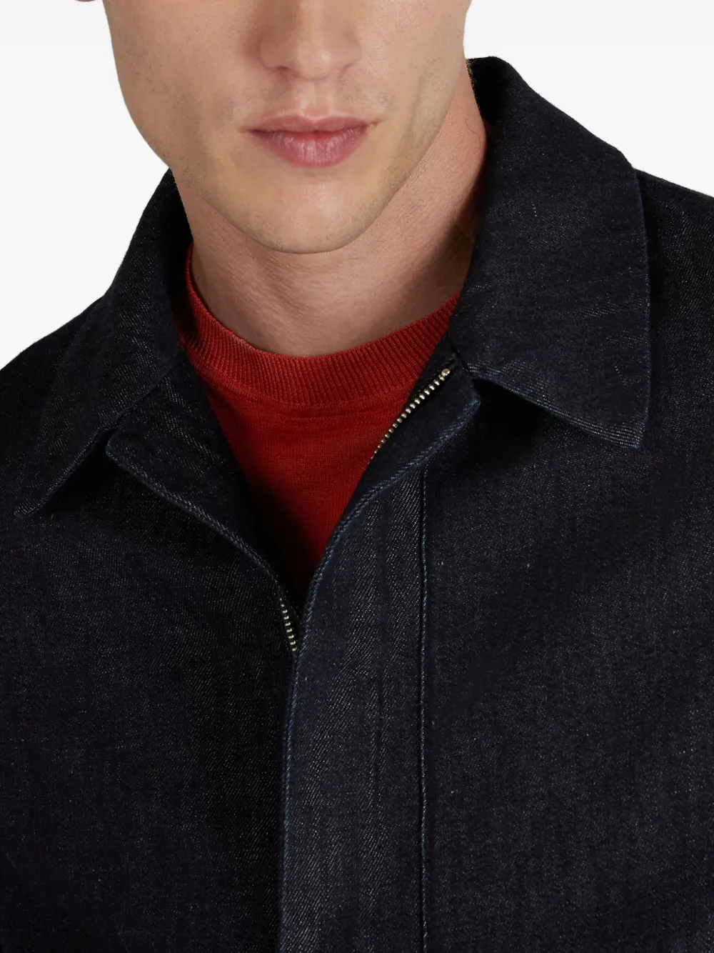 Incotex Denim jack Blauw