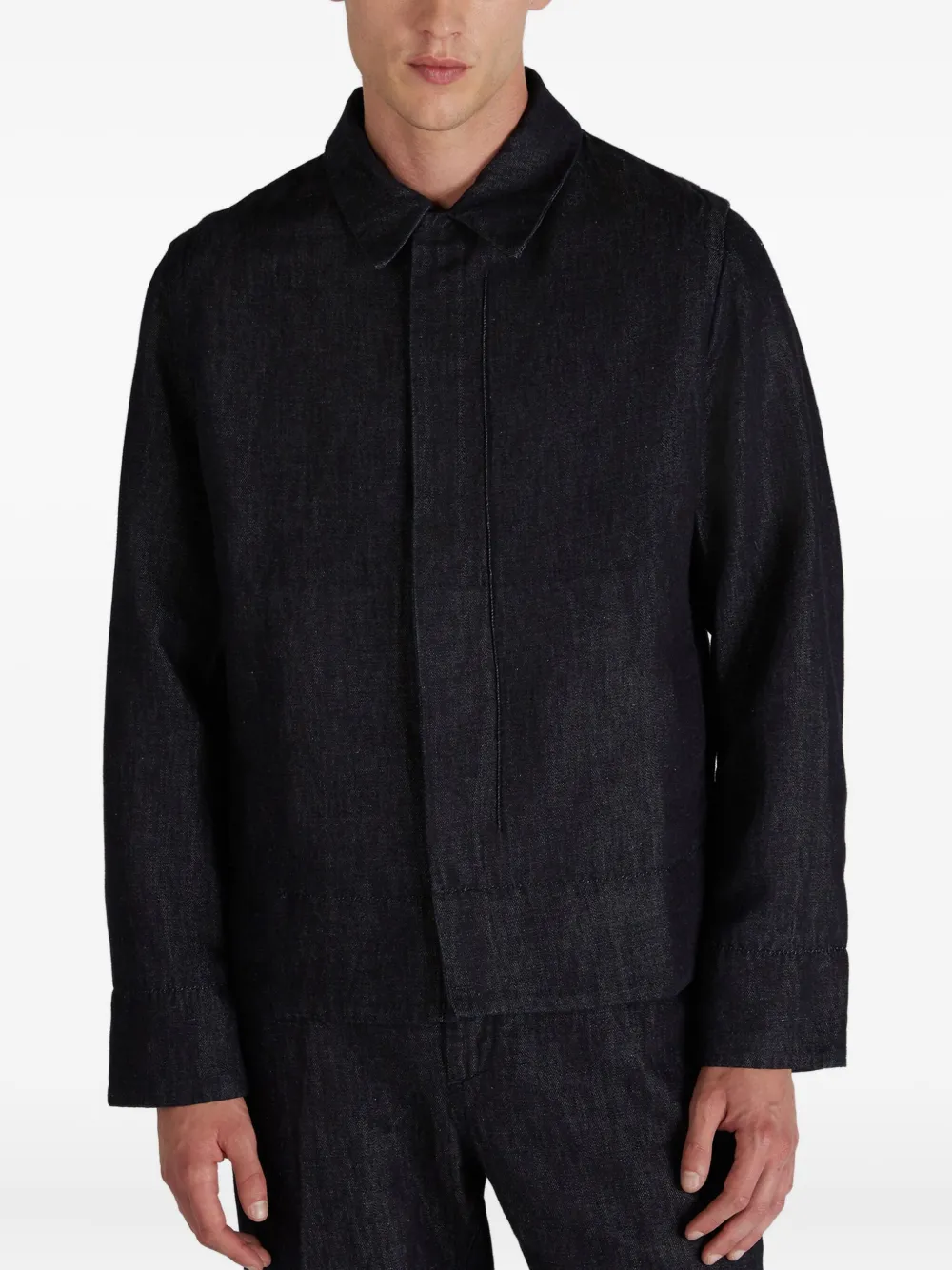 Incotex Denim jack Blauw