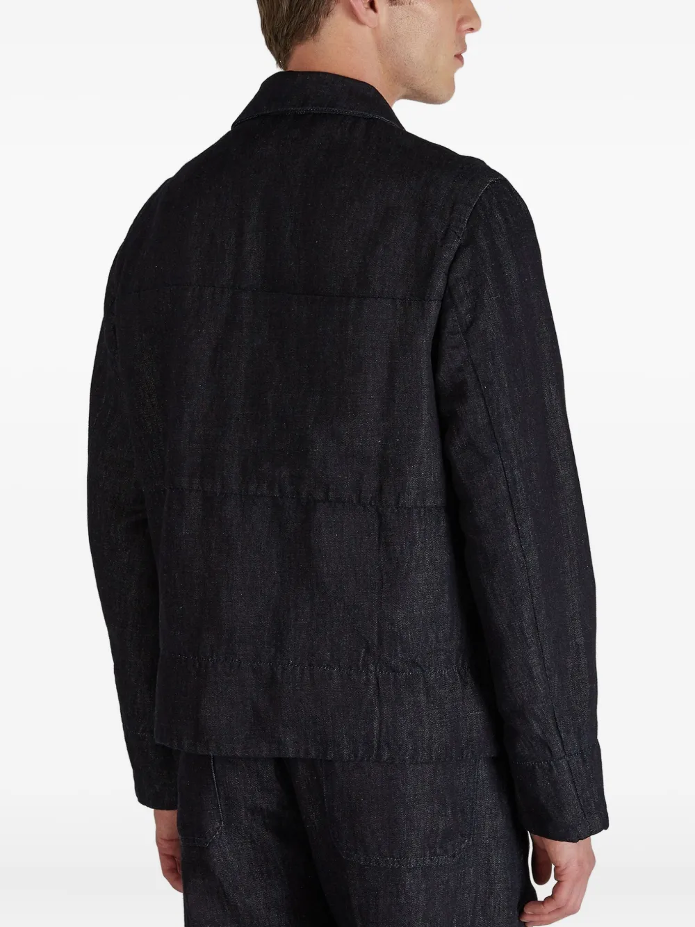 Incotex Denim jack Blauw