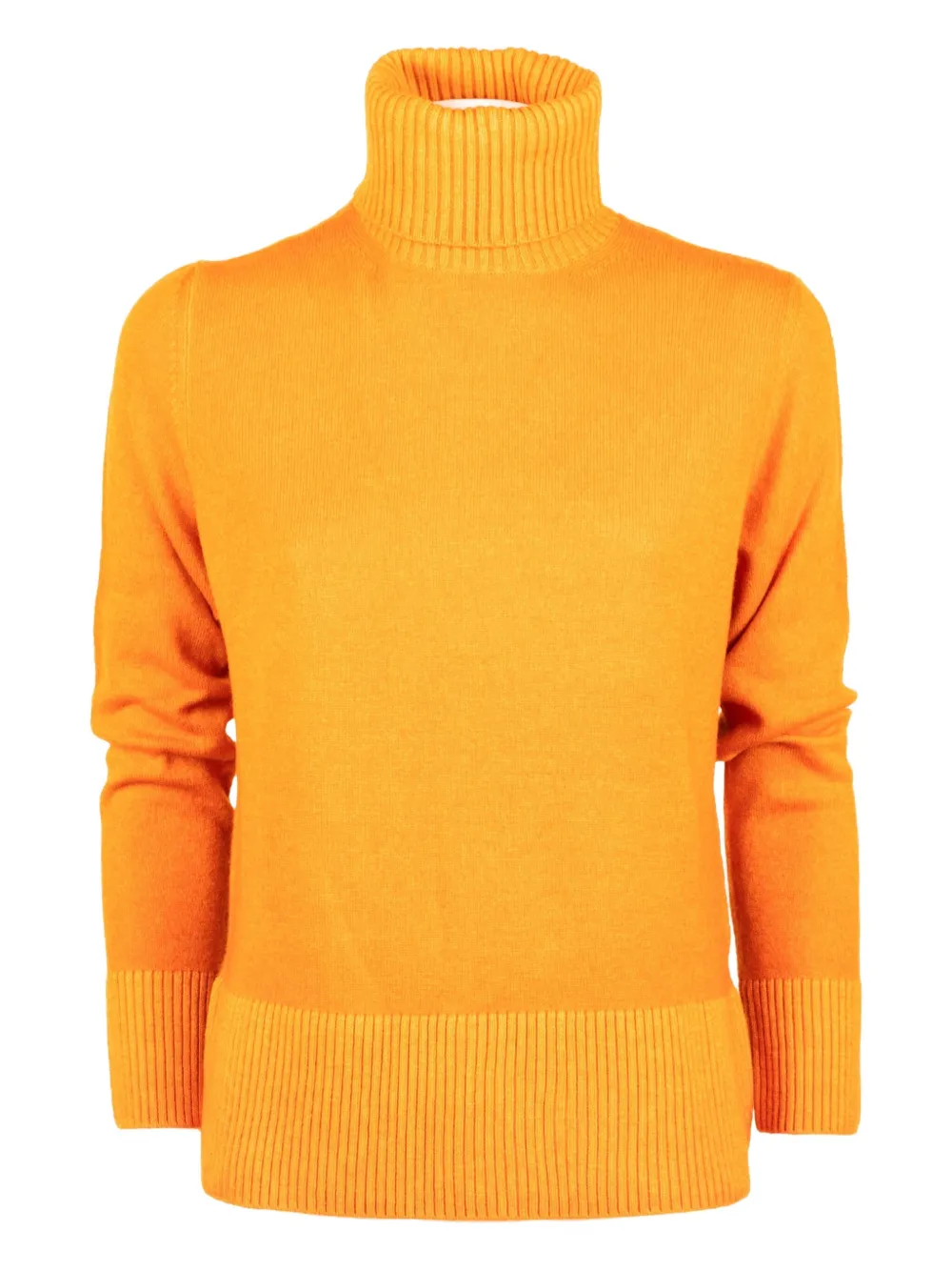 Base Milano Ribbed-trim Roll-neck Sweater In Orange