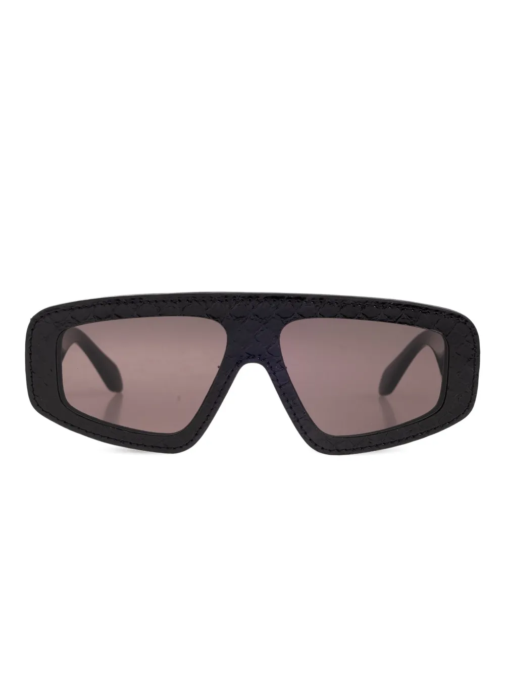 Alaia Eyewear Zonnebril met rechthoekig montuur en textuur Zwart