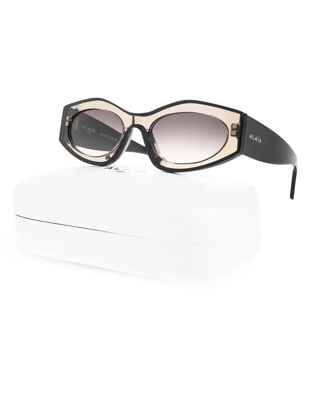 Alaia Eyewear Zonnebril met geometrisch montuur Zwart