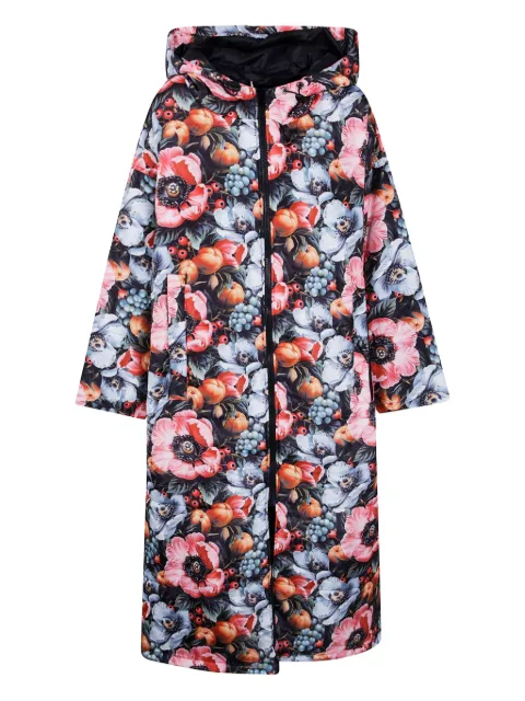 SITTINGSUITS hooded floral coat
