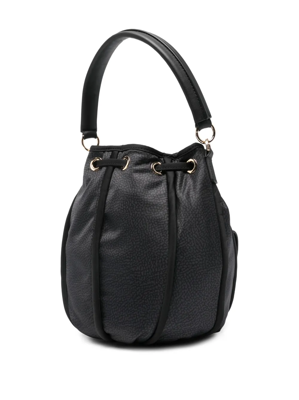 Borbonese Cottage Top-handle Bucket Bag In Black