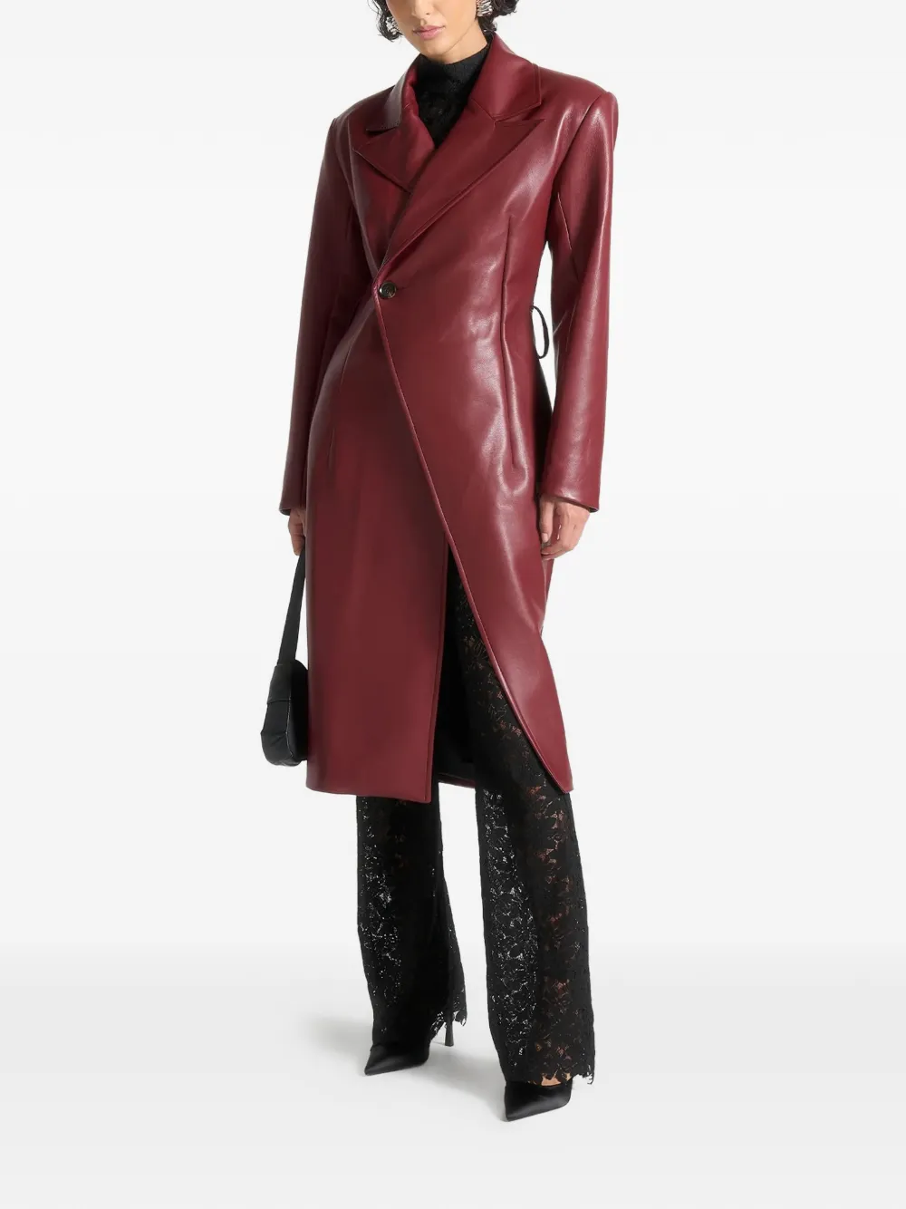 Manière De Voir Malya detachable-belt coat Rood