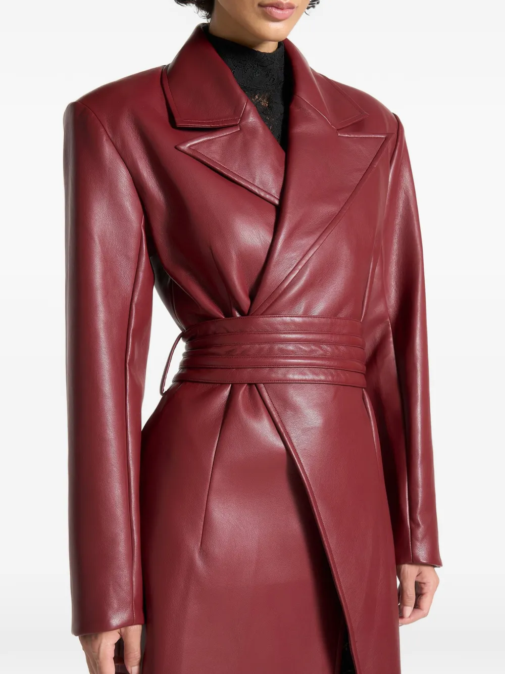Manière De Voir Malya detachable-belt coat - Rosso