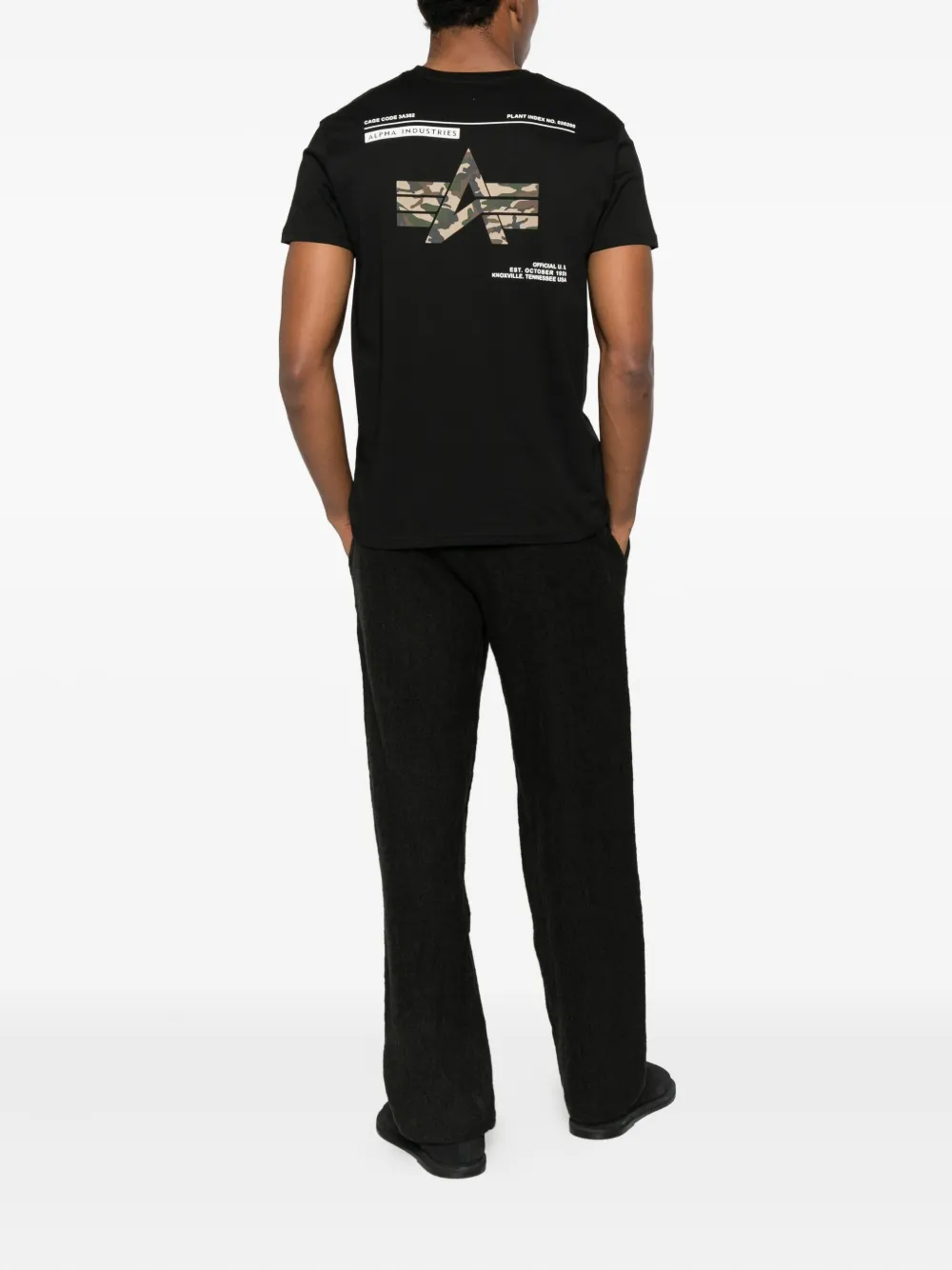 Alpha Industries Camo Label T-shirt - Zwart