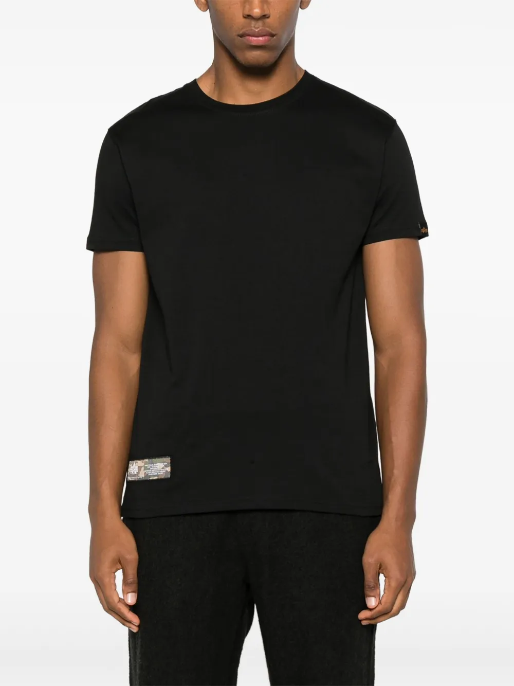 Alpha Industries Camo Label T-shirt In Black
