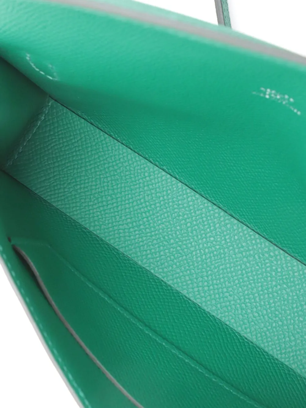 Pre-owned Hermes 2024 Epsom Nap Wallet On Strap Crossbody Bag In Green