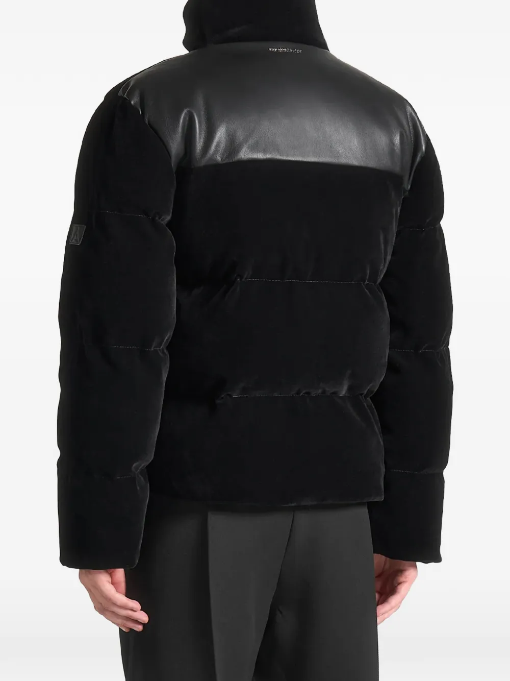 Manière De Voir velvet puffer padded jacket Zwart